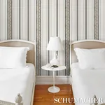 SERENA STRIPE ROSE Schumacher Wallpaper wallpaper - SKU 5015932