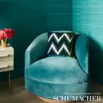 SHADED SILK - PEACOCK Schumacher Wallpaper | Wallpaper Twins SHADED SILK PEACOCK Schumacher Wallpaper wallpaper - SKU 5007865