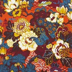 SHANGHAI PEACOCK - CINNABAR Schumacher Wallpaper | Wallpaper SHANGHAI PEACOCK CINNABAR Schumacher Wallpaper wallpaper - SKU 5006992