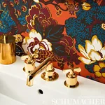 SHANGHAI PEACOCK - CINNABAR Schumacher Wallpaper | Wallpaper SHANGHAI PEACOCK CINNABAR Schumacher Wallpaper wallpaper - SKU 5006992