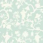 SHANTUNG SILHOUETTE PRINT - MINERAL Schumacher Wallpaper | W SHANTUNG SILHOUETTE PRINT MINERAL Schumacher Wallpaper wallpaper - SKU 5005153