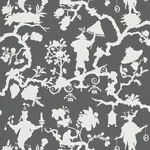 SHANTUNG SILHOUETTE PRINT - SMOKE Schumacher Wallpaper | Wal SHANTUNG SILHOUETTE PRINT SMOKE Schumacher Wallpaper wallpaper - SKU 5005151