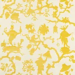 SHANTUNG SILHOUETTE SISAL YELLOW Schumacher Wallpaper wallpaper - SKU 5008250