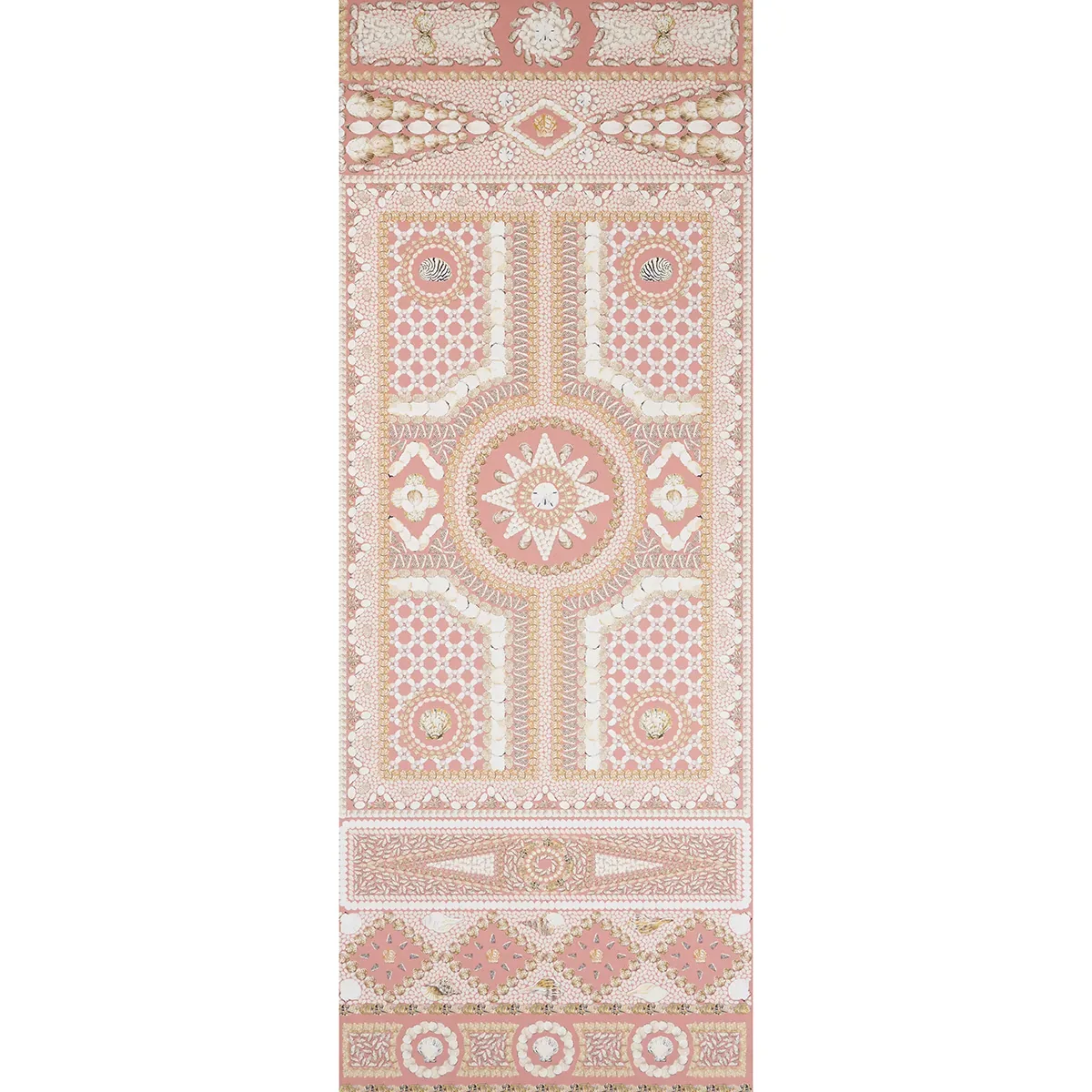 SHELL GROTTO PANEL A CORAL Schumacher Wallpaper wallpaper - SKU 5015166