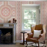 SHELL GROTTO PANEL A CORAL Schumacher Wallpaper wallpaper - SKU 5015166