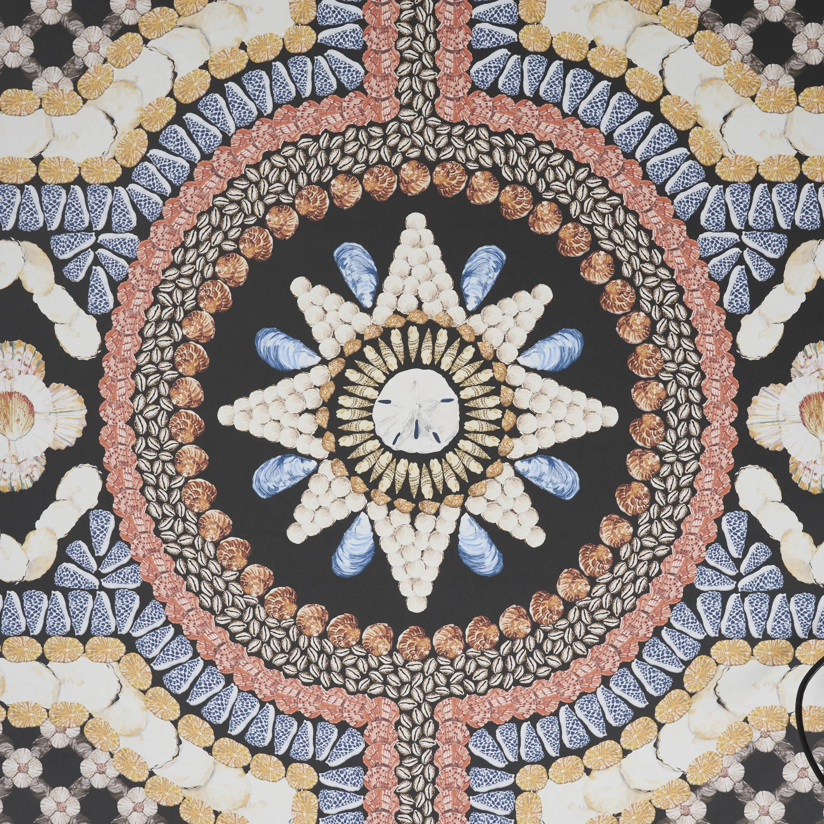 SHELL GROTTO PANEL A ONYX MULTI Schumacher Wallpaper wallpaper - SKU 5015160