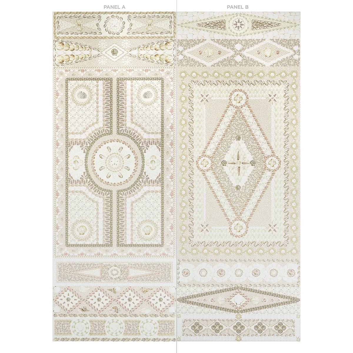 SHELL GROTTO PANEL A SAND Schumacher Wallpaper wallpaper - SKU 5015161