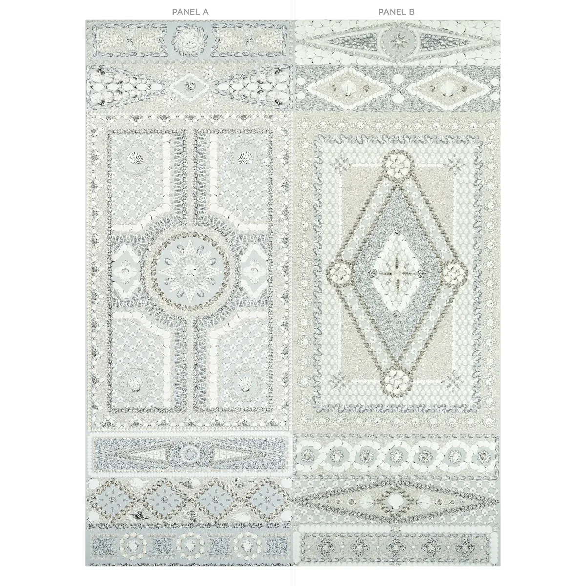SHELL GROTTO PANEL A SEAFOAM Schumacher Wallpaper wallpaper - SKU 5015164