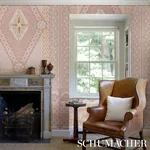 SHELL GROTTO PANEL B CORAL Schumacher Wallpaper wallpaper - SKU 5015167