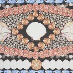 SHELL GROTTO PANEL B ONYX MULTI Schumacher Wallpaper wallpaper - SKU 5015162