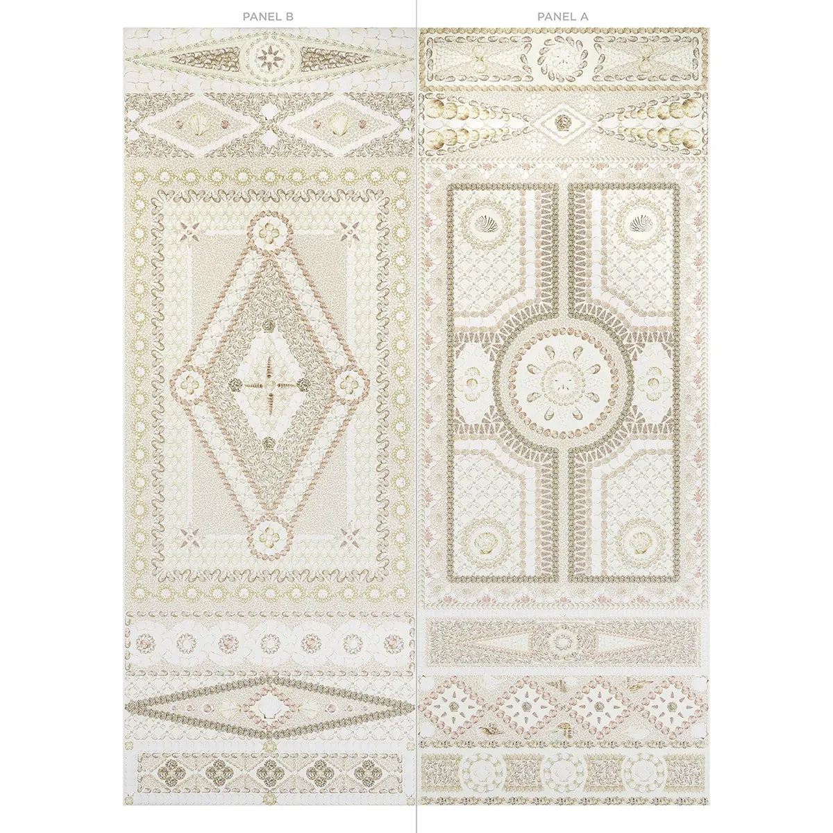SHELL GROTTO PANEL B SAND Schumacher Wallpaper wallpaper - SKU 5015163