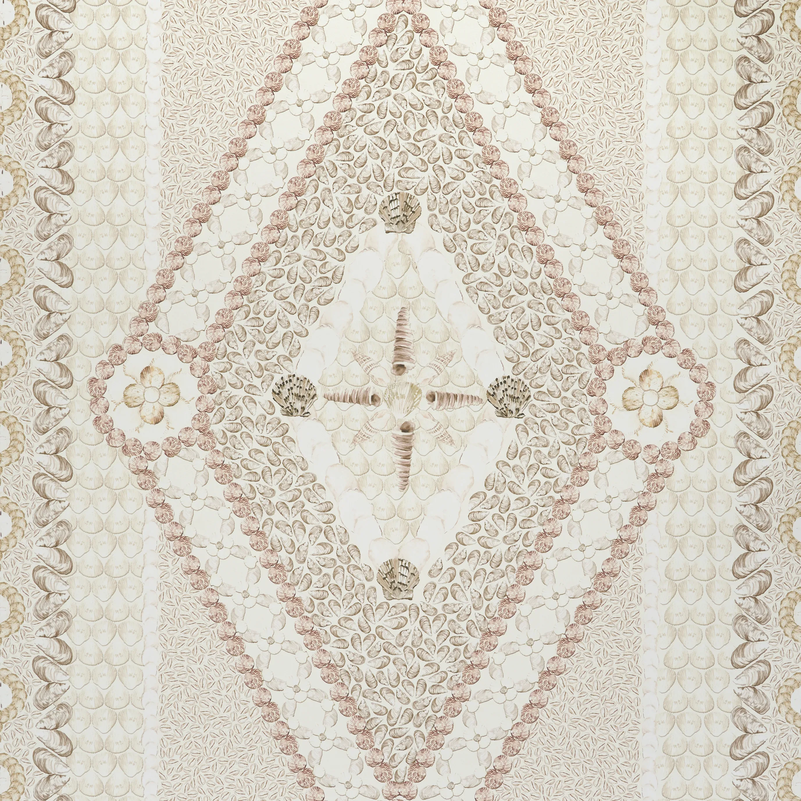SHELL GROTTO PANEL B SAND Schumacher Wallpaper wallpaper - SKU 5015163
