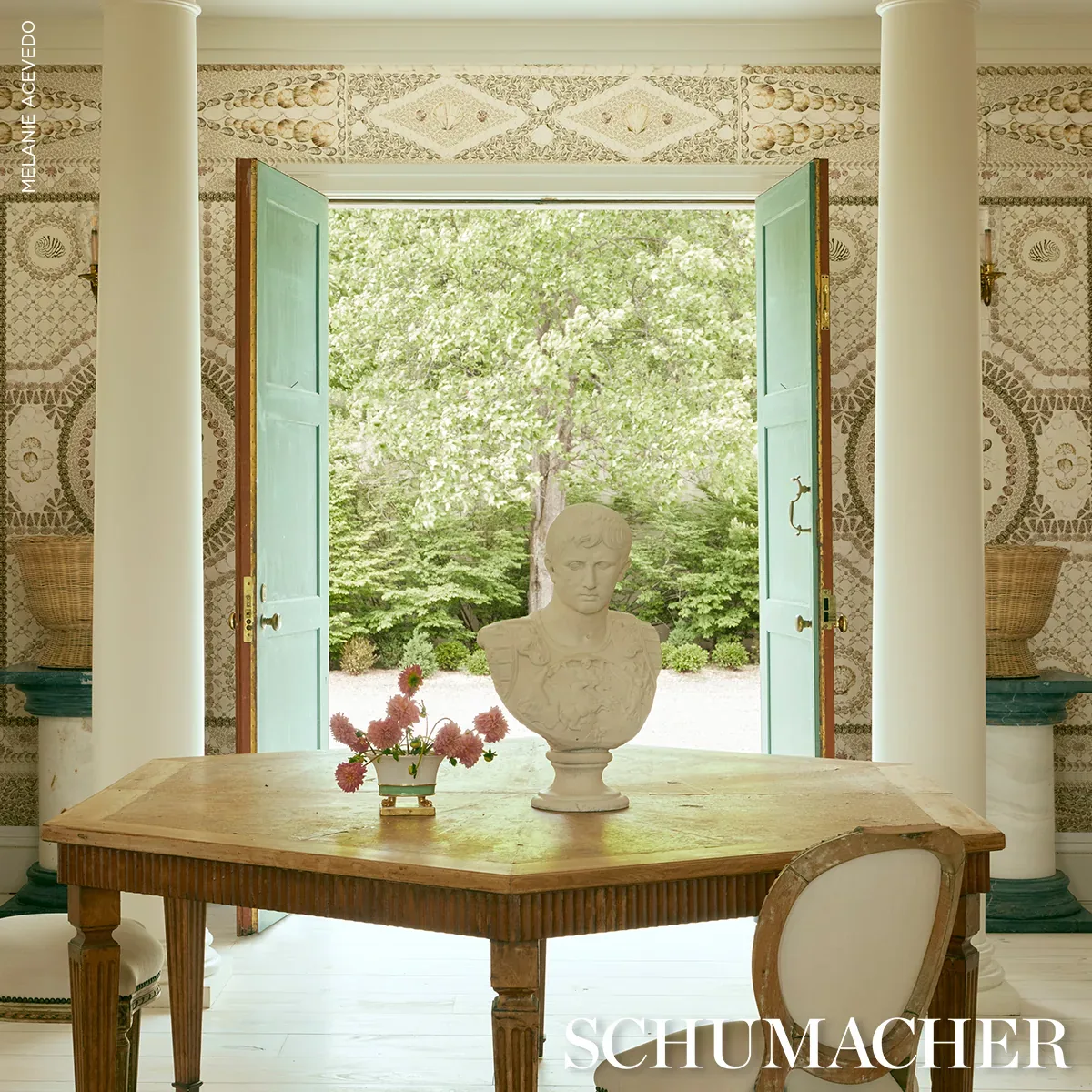 SHELL GROTTO PANEL B SAND Schumacher Wallpaper wallpaper - SKU 5015163