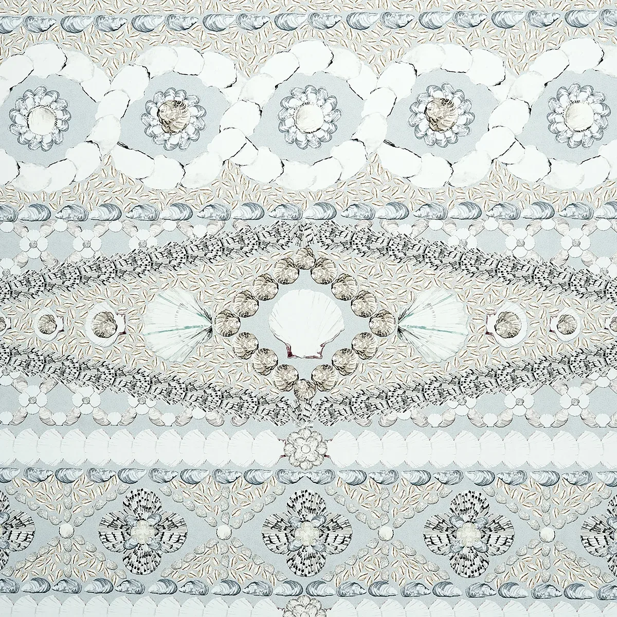 SHELL GROTTO PANEL B SEAFOAM Schumacher Wallpaper wallpaper - SKU 5015165