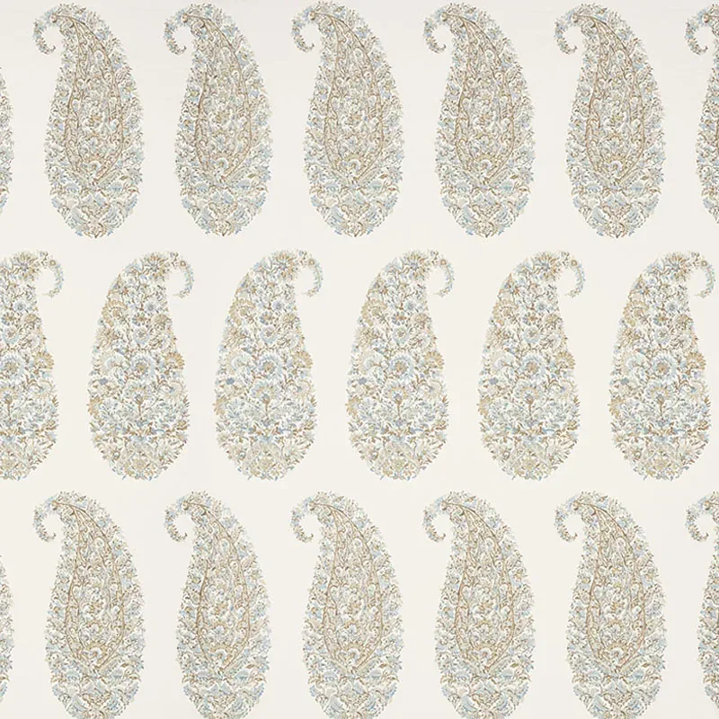 SHIRALA PAISLEY AQUA Schumacher Wallpaper wallpaper - SKU 5009971