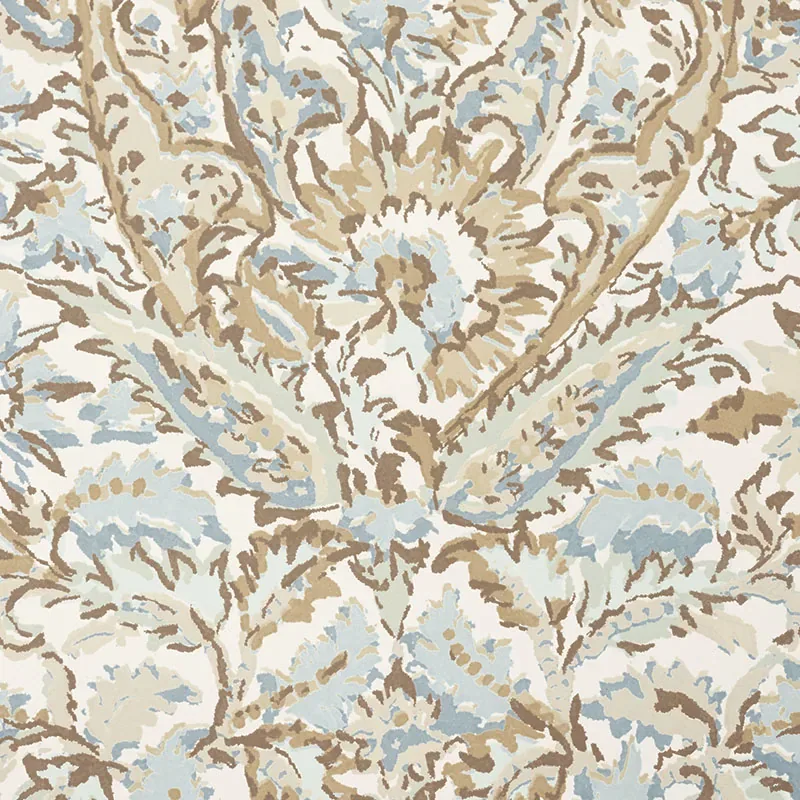 SHIRALA PAISLEY AQUA Schumacher Wallpaper wallpaper - SKU 5009971