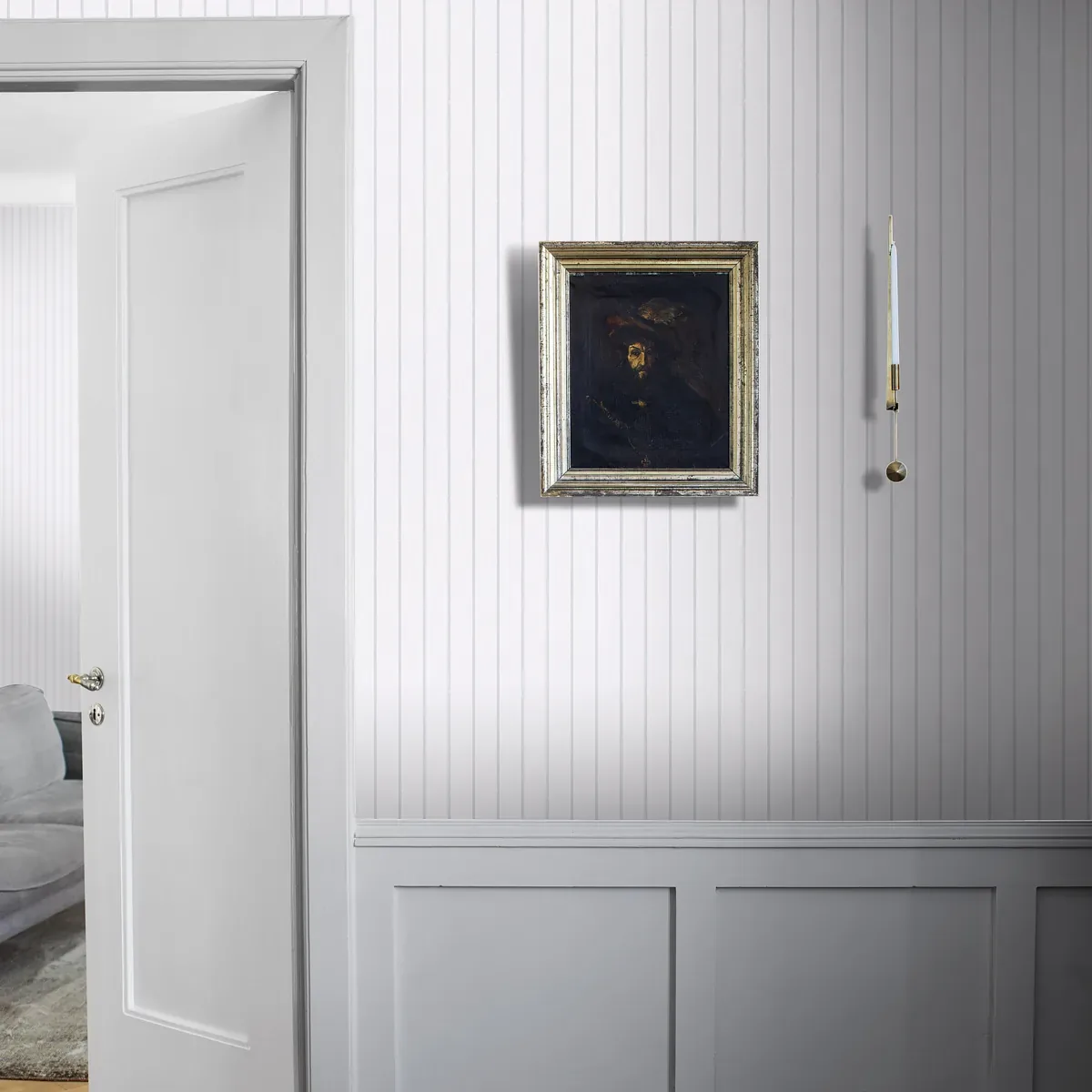 SHIRT STRIPE WHITE Schumacher Wallpaper wallpaper - SKU 6856