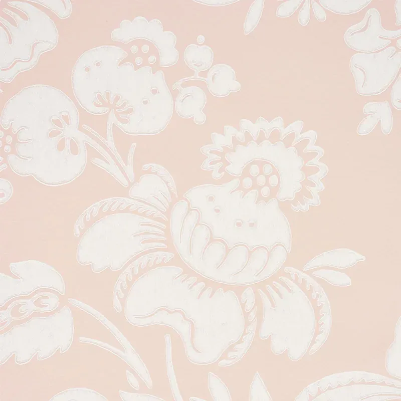 SIMONE DAMASK BLUSH Schumacher Wallpaper wallpaper - SKU 5009611