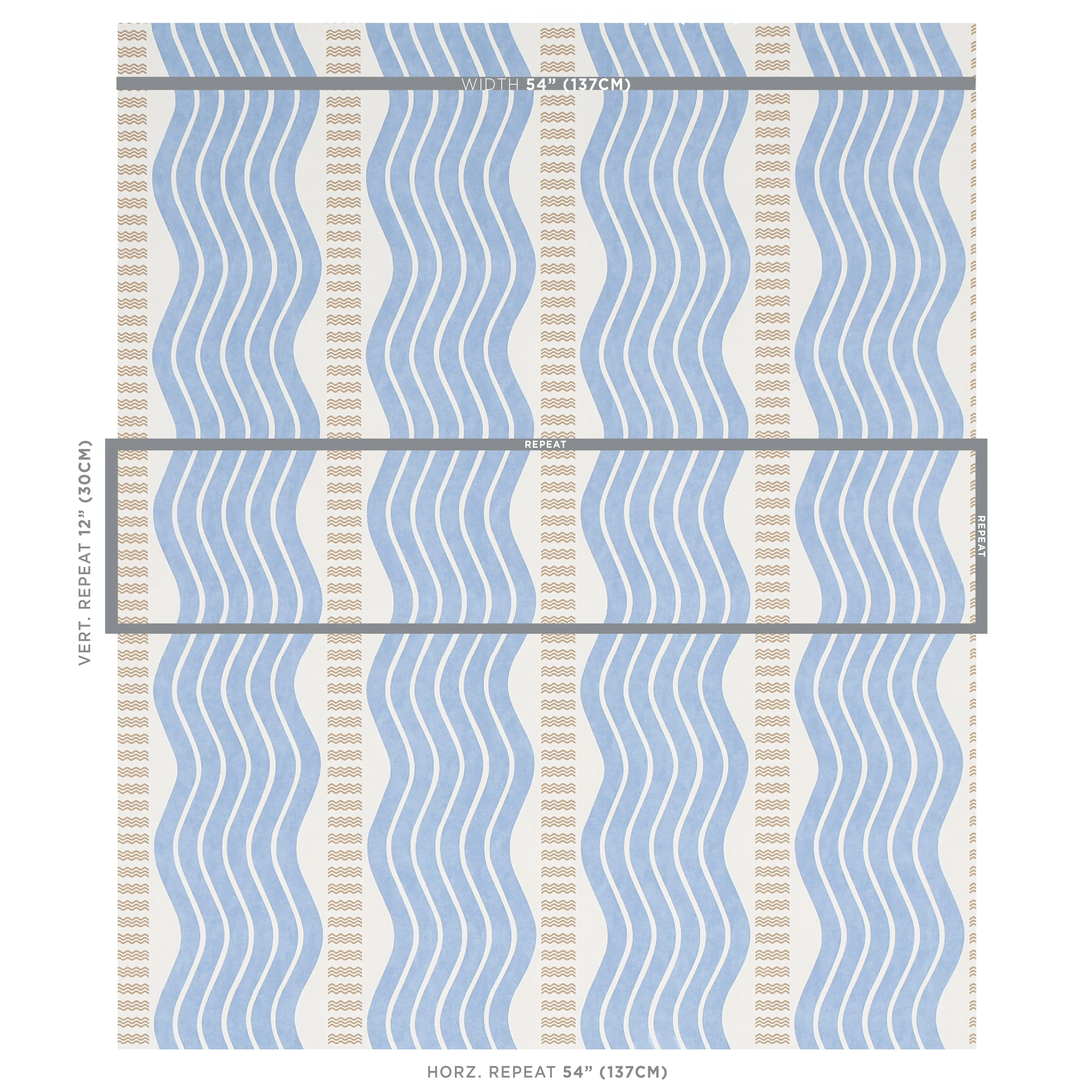 SINA STRIPE BLUE Schumacher Wallpaper wallpaper - SKU 5012122