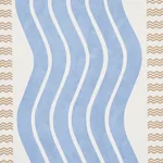 SINA STRIPE BLUE Schumacher Wallpaper wallpaper - SKU 5012122