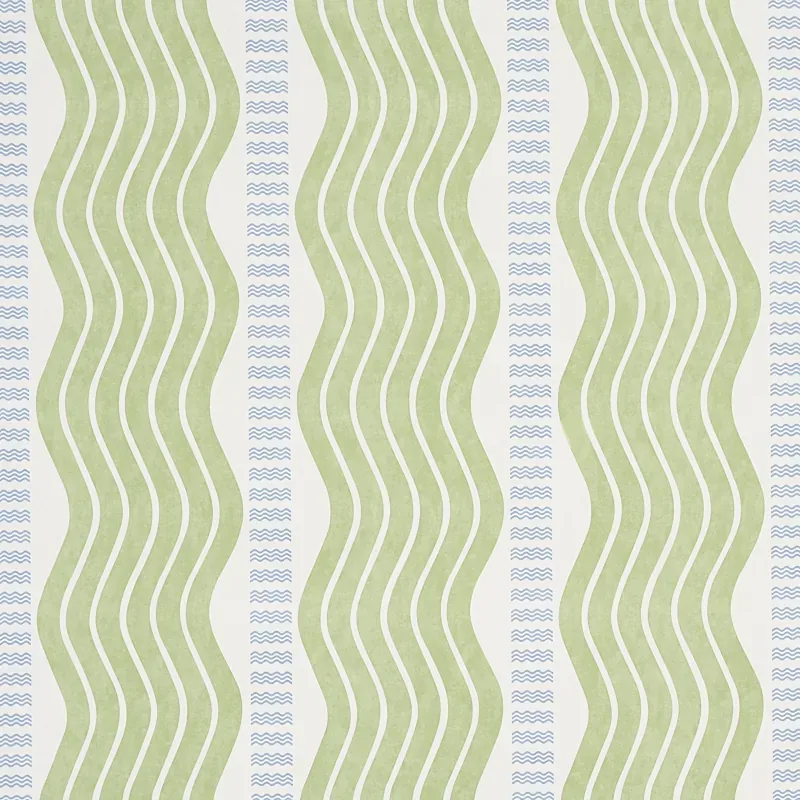 SINA STRIPE GREEN Schumacher Wallpaper wallpaper - SKU 5012120