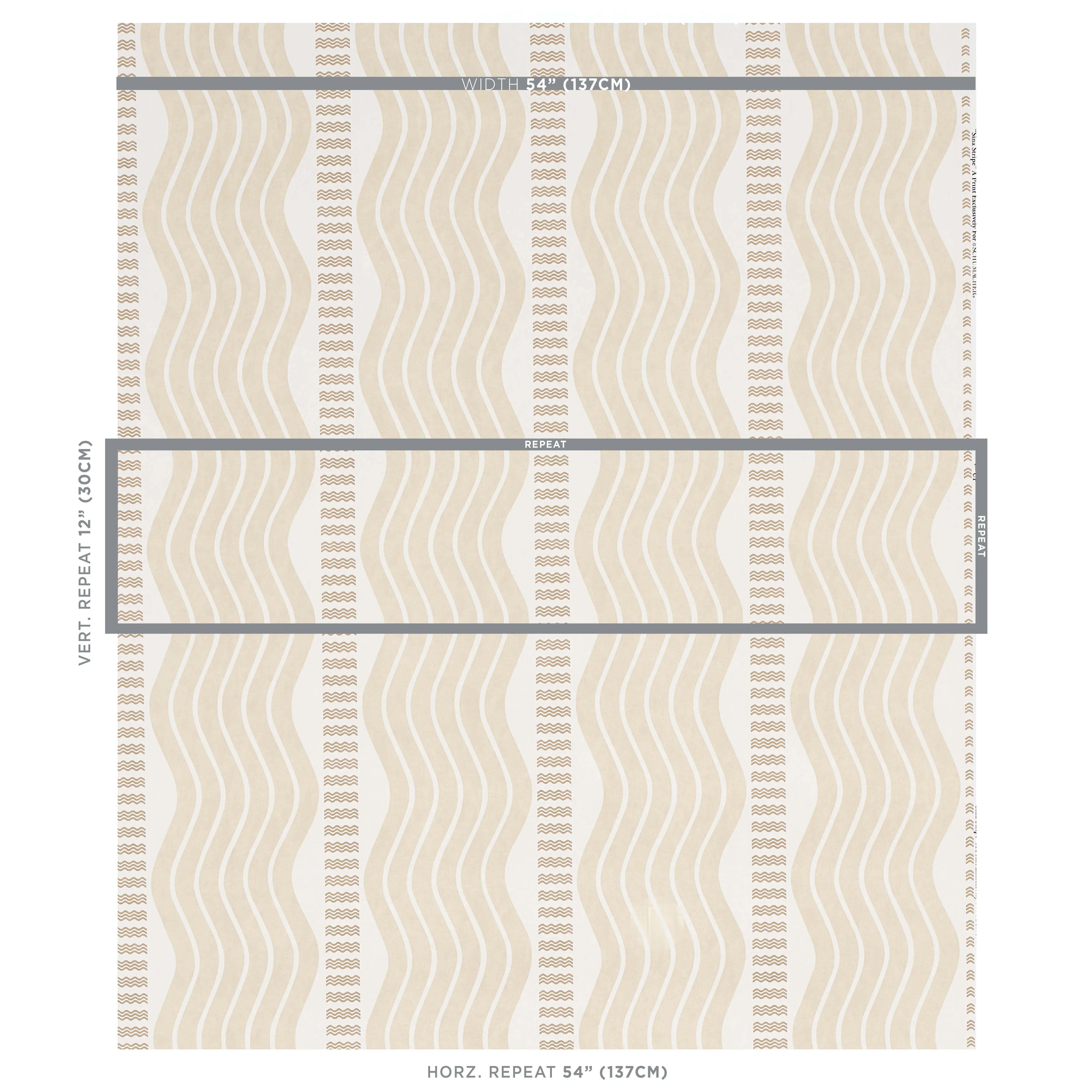 SINA STRIPE - SAND Schumacher Wallpaper | Wallpaper Twins SINA STRIPE SAND Schumacher Wallpaper wallpaper - SKU 5012121