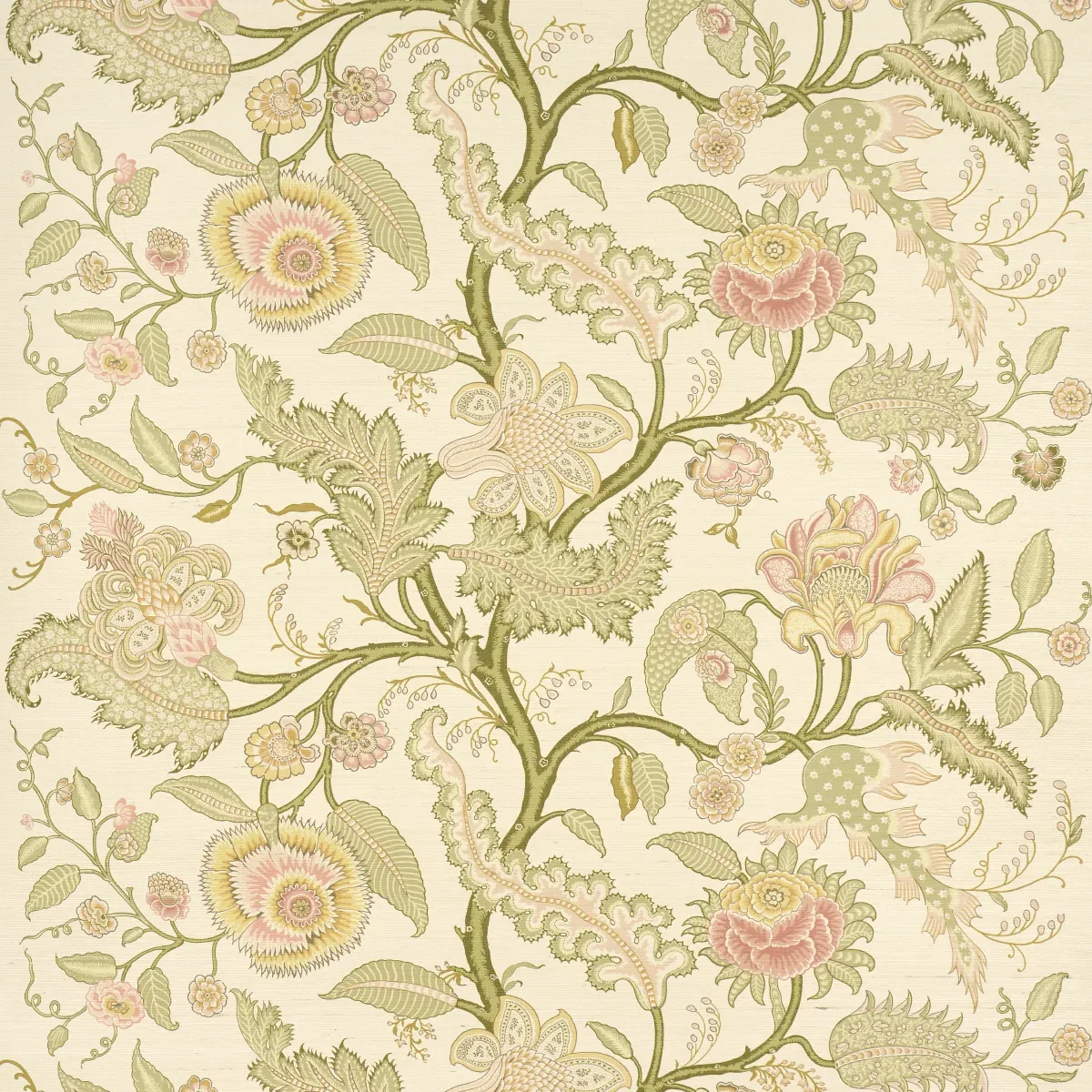SINHALA SISAL PINK & GREEN Schumacher Wallpaper wallpaper - SKU 5016690