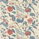 SINHALA SISAL ROUGE & INDIGO Schumacher Wallpaper wallpaper - SKU 5016691