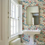 SINHALA SISAL ROUGE & INDIGO Schumacher Wallpaper wallpaper - SKU 5016691