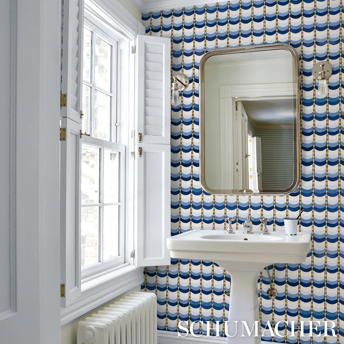SINTRA - BLUE Schumacher Wallpaper | Wallpaper Twins SINTRA BLUE Schumacher Wallpaper wallpaper - SKU 5015350