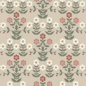 Schumacher SIPPOR wallpaper, color PINKS AND NATURAL, SKU 4810