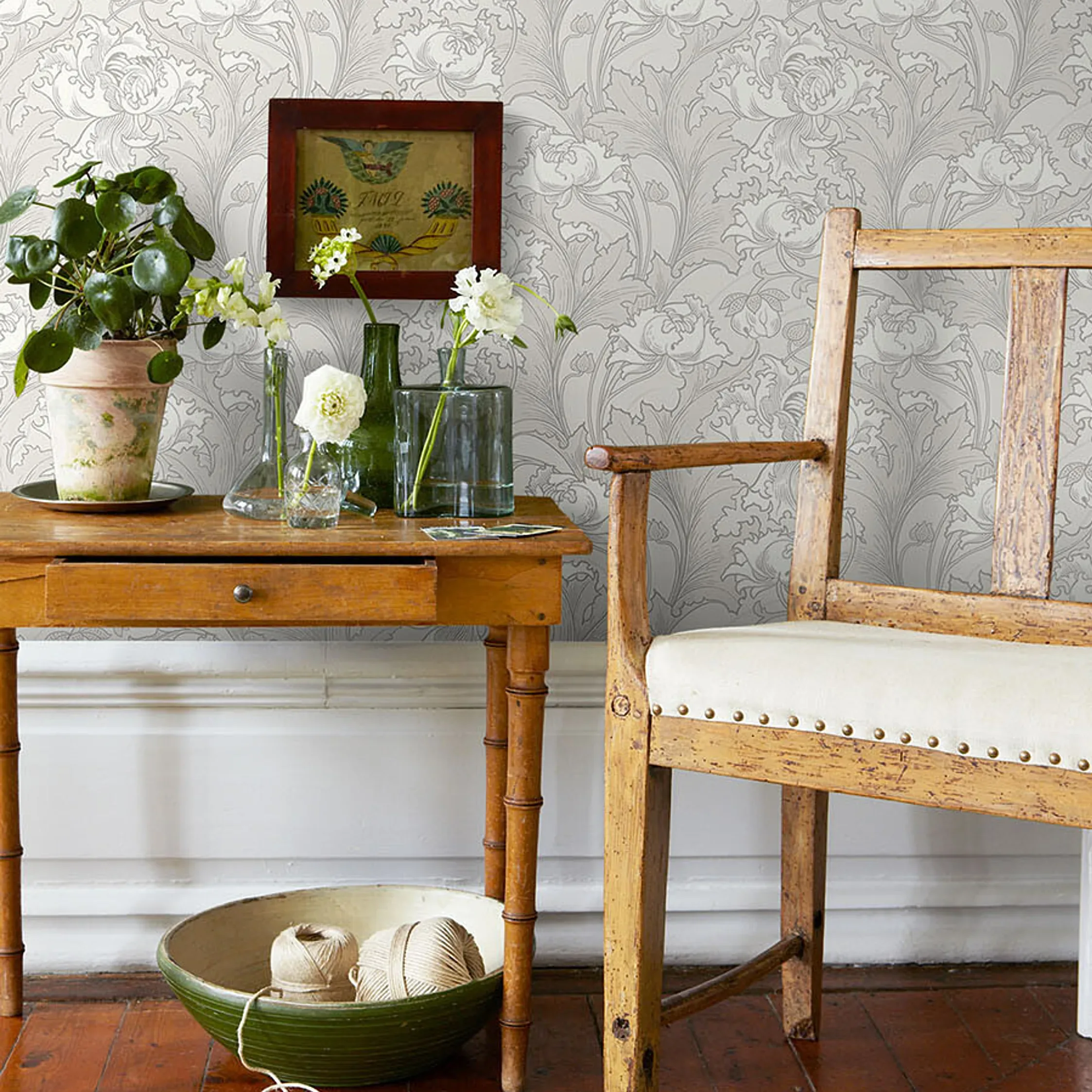SIRI - GREY Schumacher Wallpaper | Wallpaper Twins SIRI GREY Schumacher Wallpaper wallpaper - SKU 4540