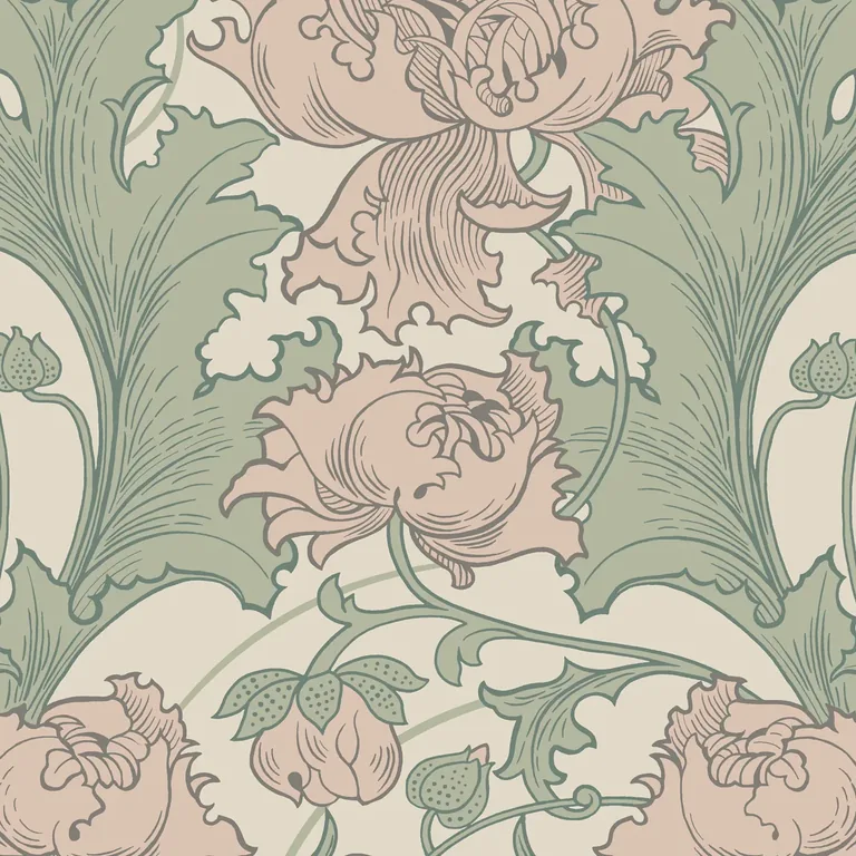 Schumacher SIRI wallpaper, color LEAF, SKU 4539
