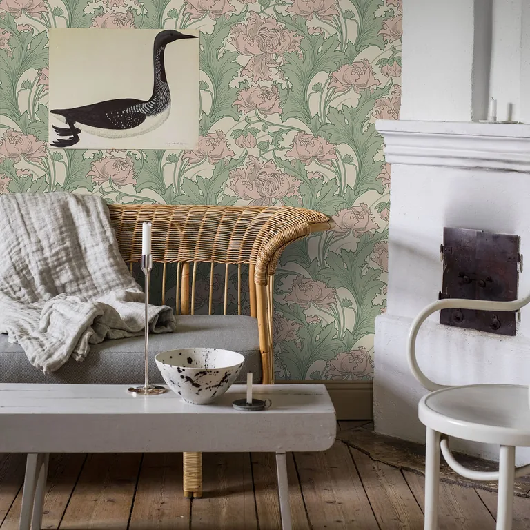 Schumacher SIRI wallpaper, color LEAF, SKU 4539