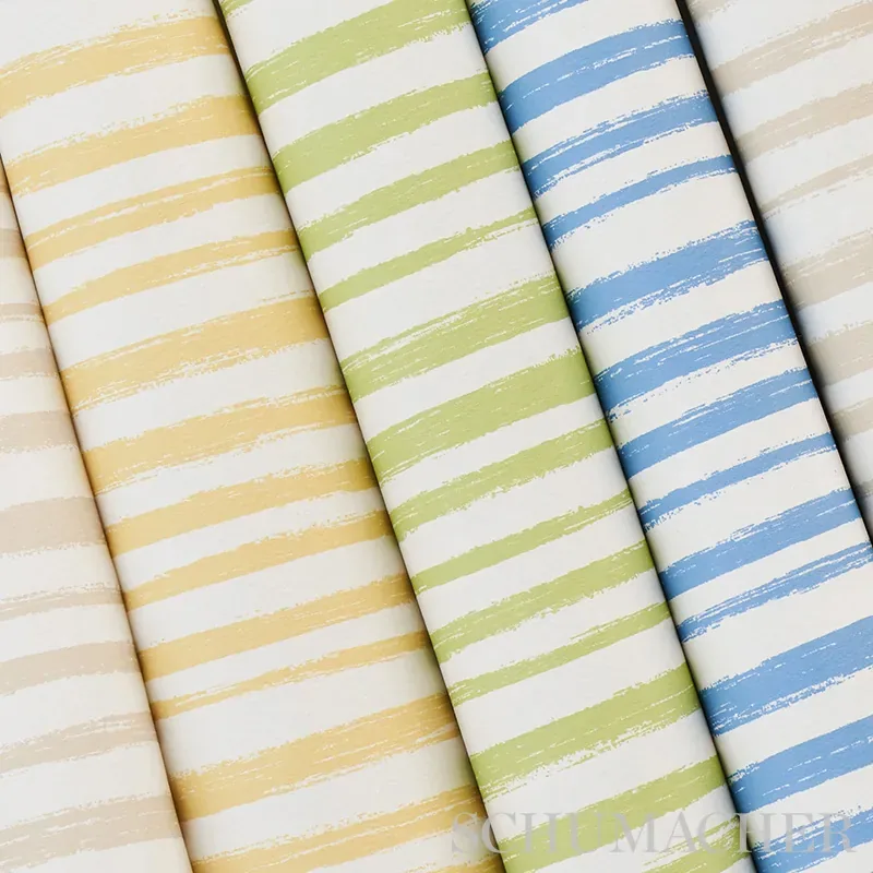 SKETCHED STRIPE - YELLOW Schumacher Wallpaper | Wallpaper Tw SKETCHED STRIPE YELLOW Schumacher Wallpaper wallpaper - SKU 5011543