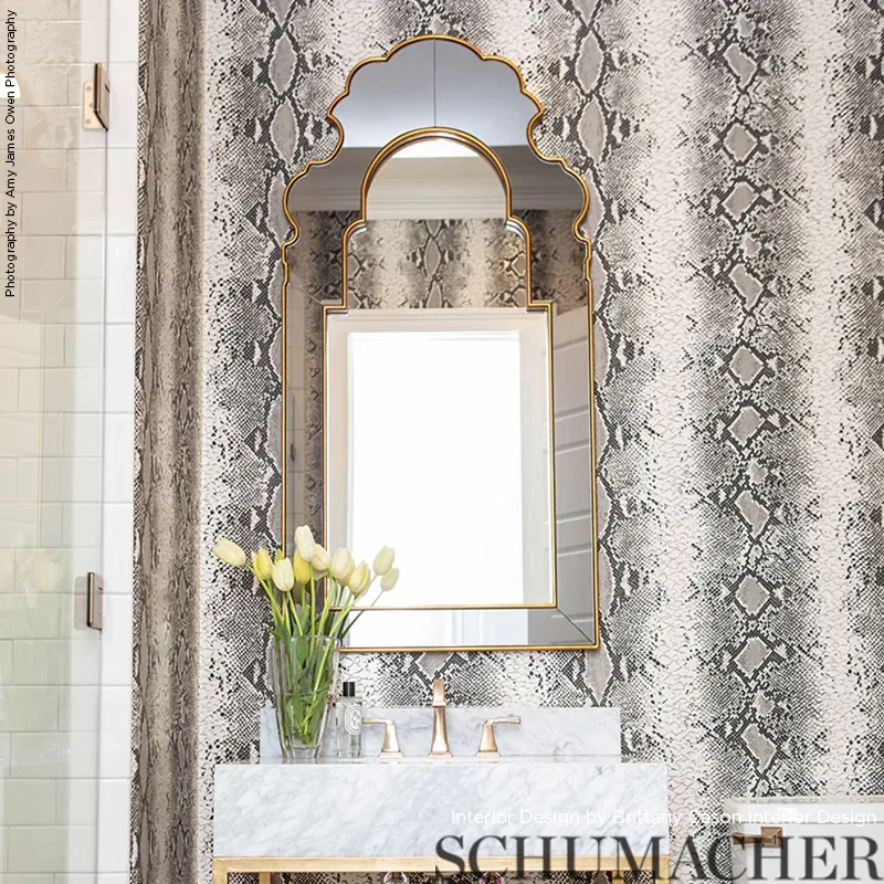 SNAKE CHARMER - CINDER Schumacher Wallpaper | Wallpaper Twin SNAKE CHARMER CINDER Schumacher Wallpaper wallpaper - SKU 5008180
