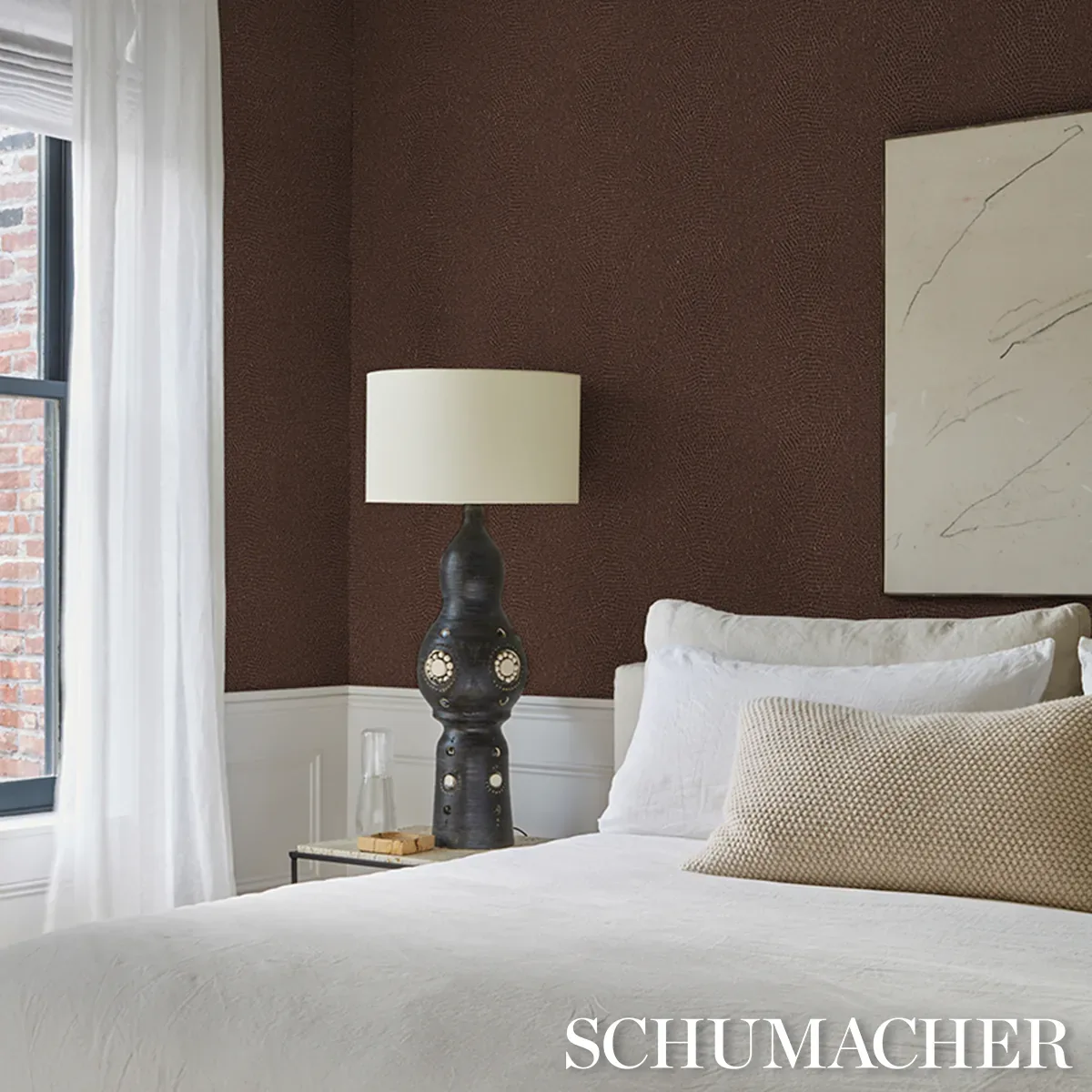 SNAKESKIN VINYL SAGE Schumacher Wallpaper wallpaper - SKU 5017503