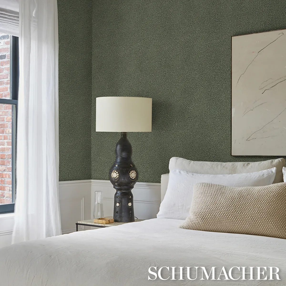 SNAKESKIN VINYL SKY Schumacher Wallpaper wallpaper - SKU 5017504