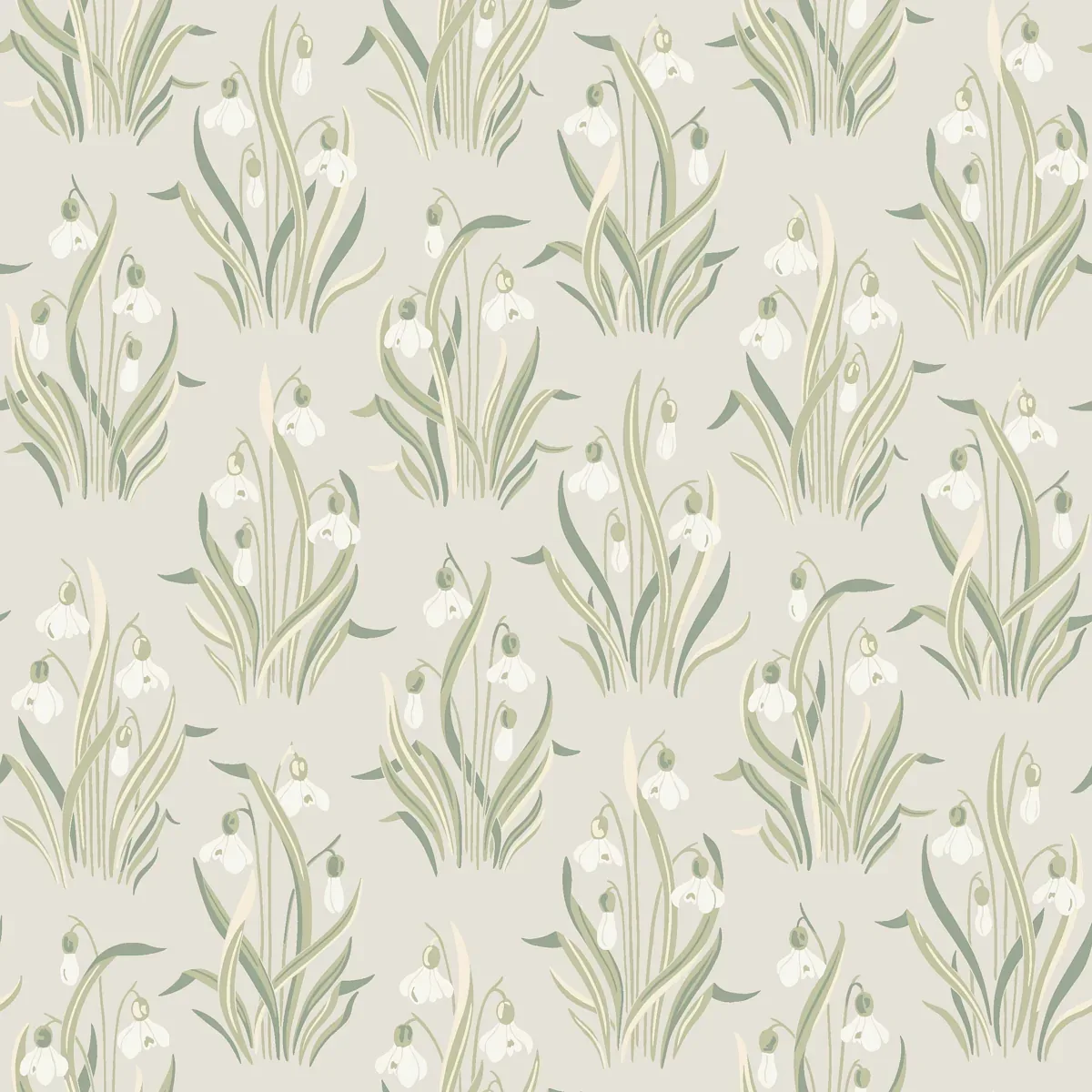 SNÖDROPPE LEAF Schumacher Wallpaper wallpaper - SKU 4835