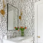 SOLANDRA VINE BLACK Schumacher Wallpaper wallpaper - SKU 5010071