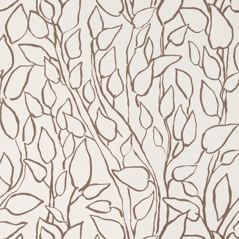 Schumacher SOLANDRA VINE wallpaper, color BROWN, SKU 5010074