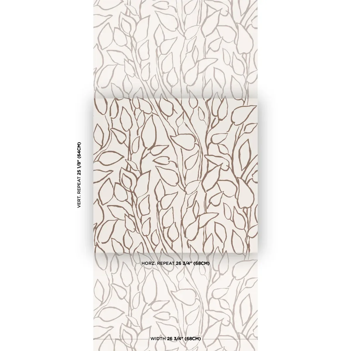 SOLANDRA VINE BROWN Schumacher Wallpaper wallpaper - SKU 5010074