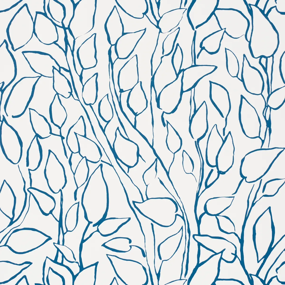 SOLANDRA VINE NAVY Schumacher Wallpaper wallpaper - SKU 5010073