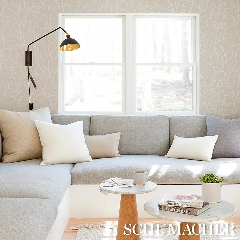 SOLANDRA VINE SISAL SKY Schumacher Wallpaper wallpaper - SKU 5013041