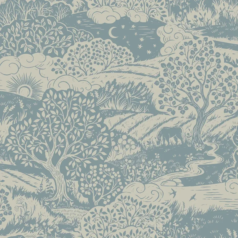 Schumacher SOLÄNGEN wallpaper, color SLATE, SKU 5828