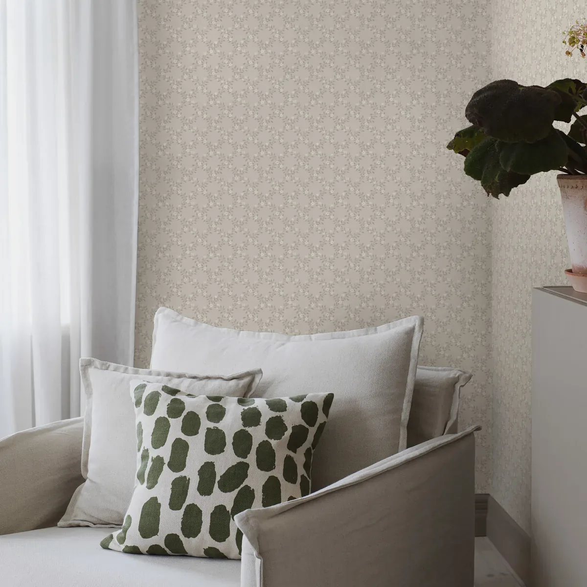 SOMMARSLÖJA GRISAILLE Schumacher Wallpaper wallpaper - SKU 3270