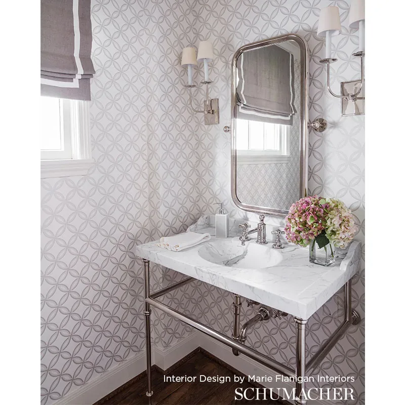 SPHERICA - SILVER Schumacher Wallpaper | Wallpaper Twins SPHERICA SILVER Schumacher Wallpaper wallpaper - SKU 5005131