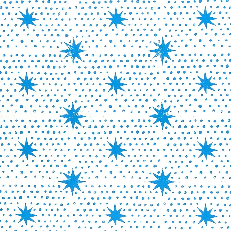 Spot & Star BLUE Schumacher Wallpaper wallpaper - SKU 5011170
