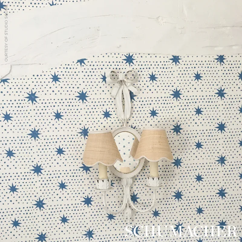 Spot & Star BLUE Schumacher Wallpaper wallpaper - SKU 5011170