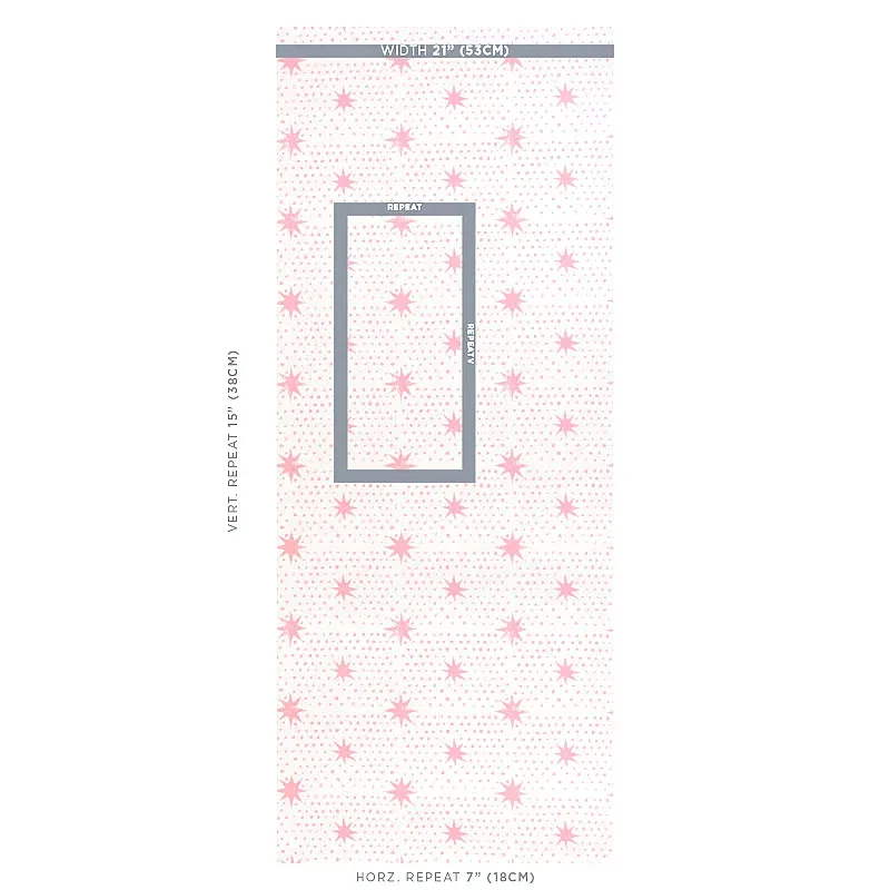 Spot & Star PINK Schumacher Wallpaper wallpaper - SKU 5011172
